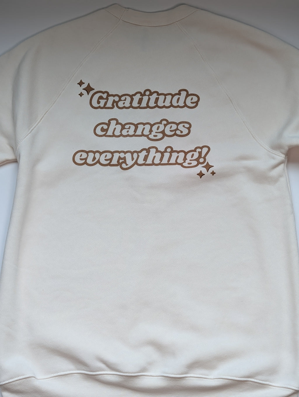 'Gratitude changes everything!' Raglan Sleeve Crewneck Sweatshirt