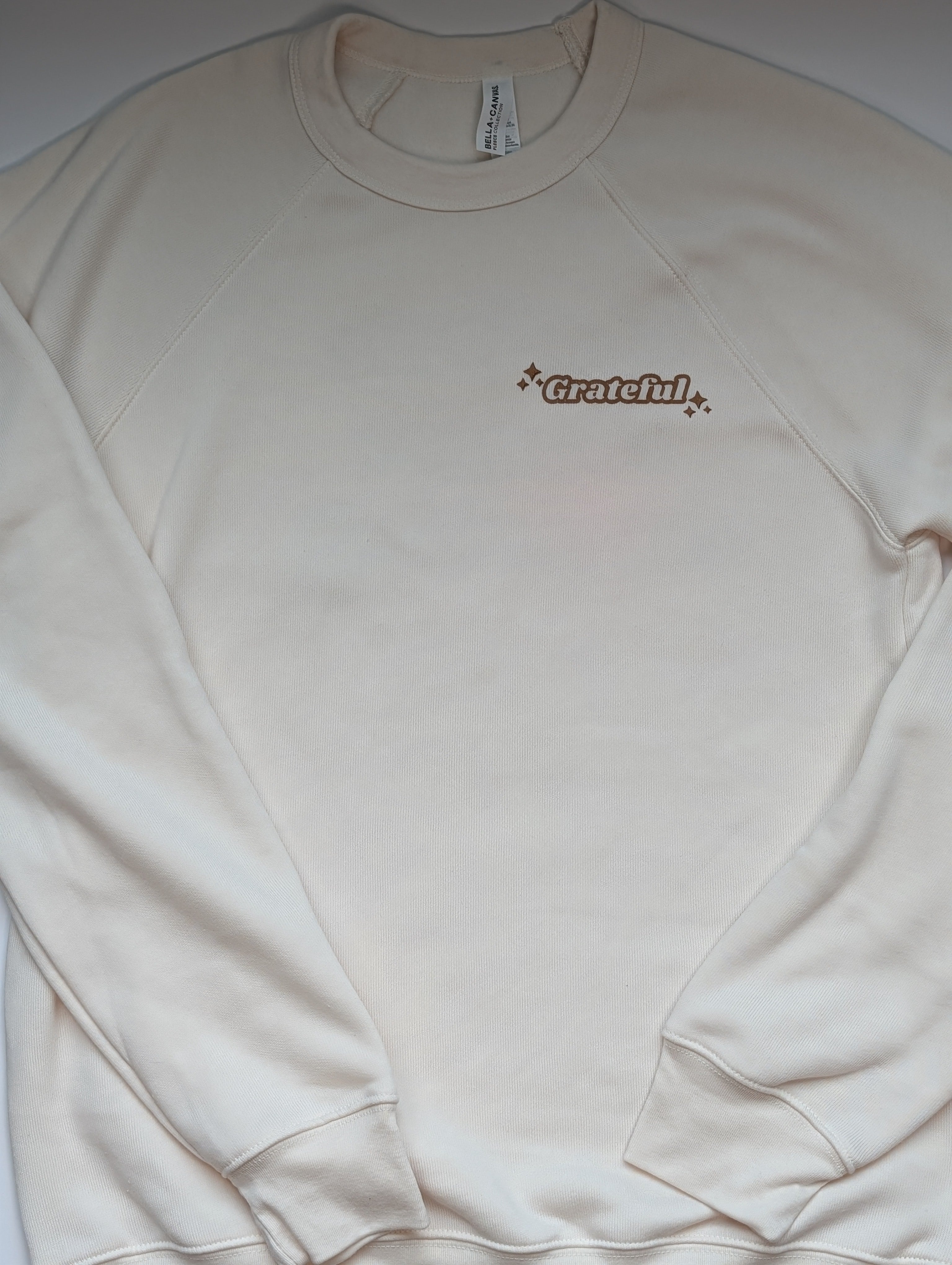 'Gratitude changes everything!' Raglan Sleeve Crewneck Sweatshirt