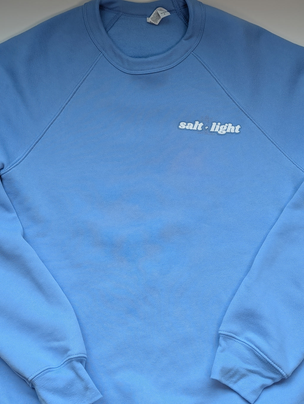 SALE. 'Salt + Light' Raglan Sleeve Crewneck - XL