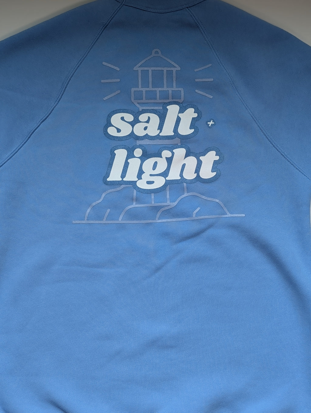 SALE. 'Salt + Light' Raglan Sleeve Crewneck - XL