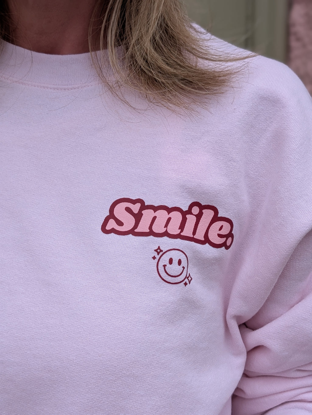 'Smile. Life is supposed to be fun!' Crewneck Sweatshirt
