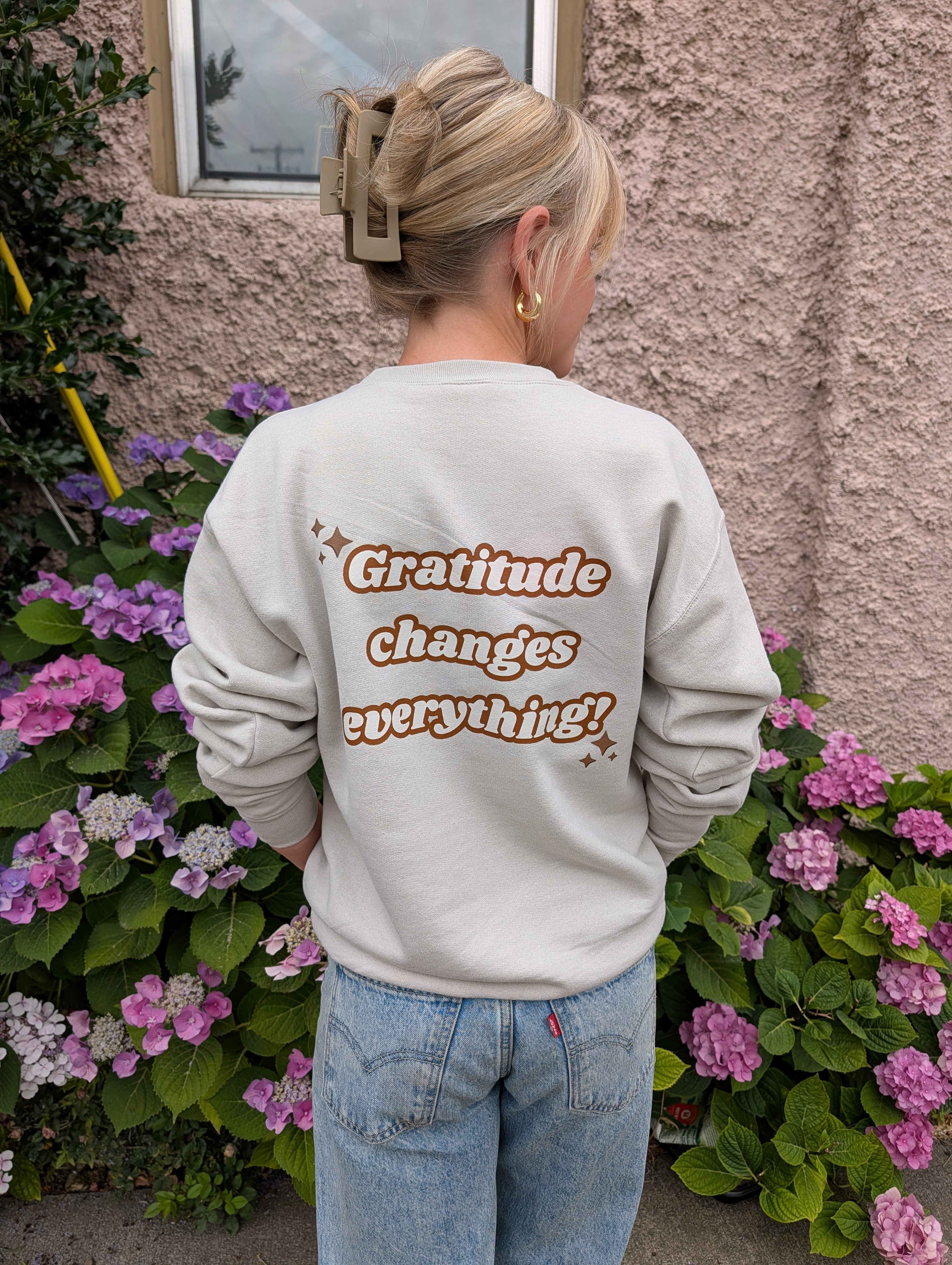 'Gratitude changes everything!' Crewneck Sweatshirt