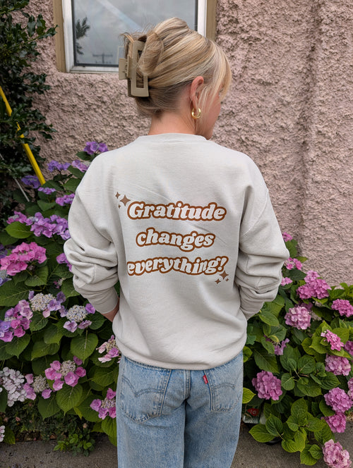 'Gratitude changes everything!' Crewneck Sweatshirt